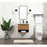 Elegant Kitchen/Bath Roman 24" Single Bathroom Vanity, Walnut Brown