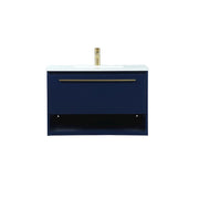 Elegant Kitchen/Bath Roman 30" Single Bathroom Vanity, Blue - VF43530MBL