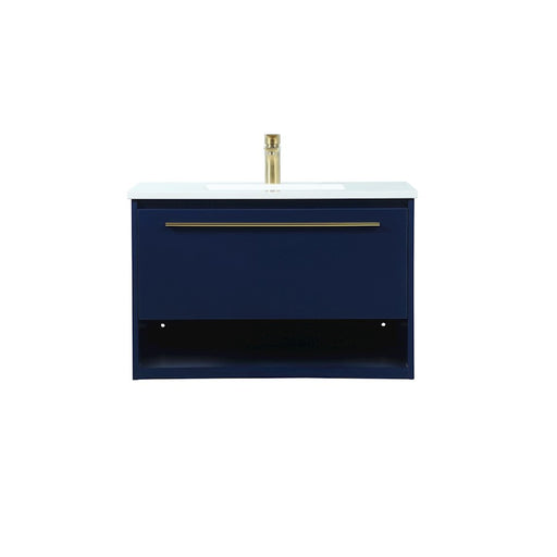 Elegant Kitchen/Bath Roman 30" Single Bathroom Vanity, Blue - VF43530MBL