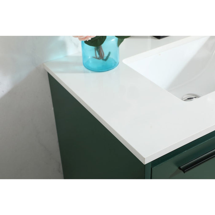 Elegant Kitchen/Bath Roman 30" Single Bathroom Vanity, Green