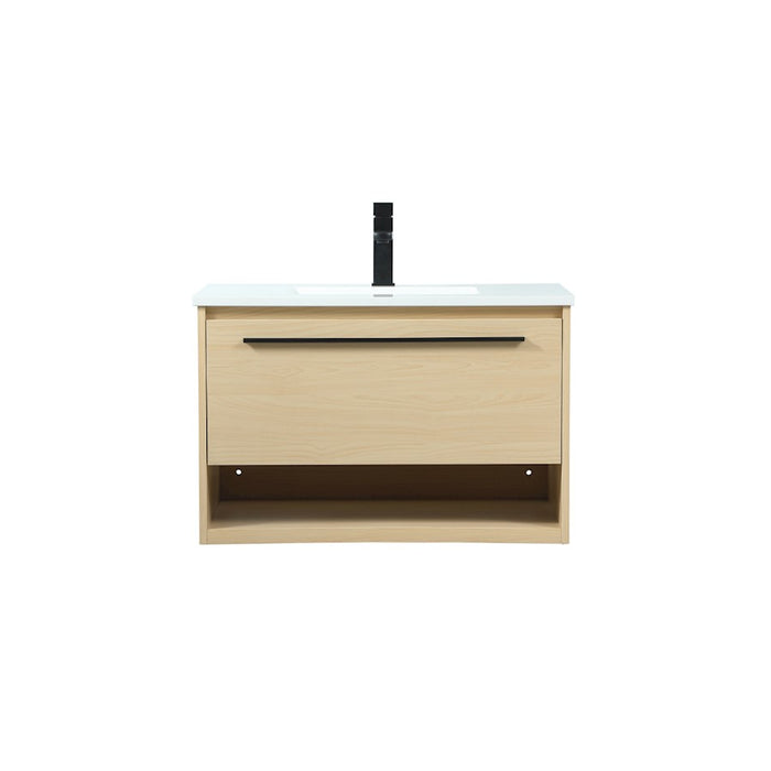Elegant Kitchen/Bath Roman 30" Single Bathroom Vanity, Maple - VF43530MMP