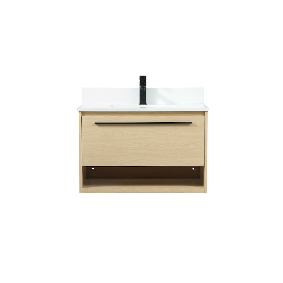 Elegant Roman 30" Single Bathroom Vanity, Maple/Backsplash - VF43530MMP-BS