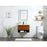 Elegant Roman 30" Single Bathroom Vanity, Maple/Backsplash