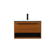 Elegant Kitchen/Bath Roman 30" Single Bathroom Vanity, Teak - VF43530MTK