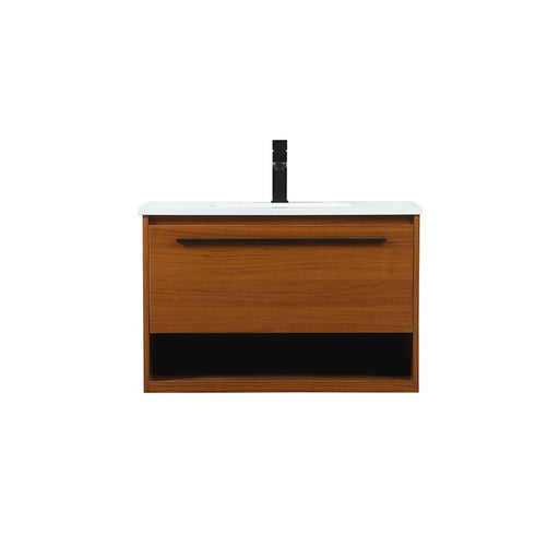 Elegant Kitchen/Bath Roman 30" Single Bathroom Vanity, Teak - VF43530MTK