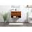 Elegant Kitchen/Bath Roman 30" Single Bathroom Vanity, Teak