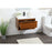 Elegant Kitchen/Bath Roman 30" Single Bathroom Vanity, Teak