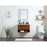 Elegant Kitchen/Bath Roman 30" Single Bathroom Vanity, Teak