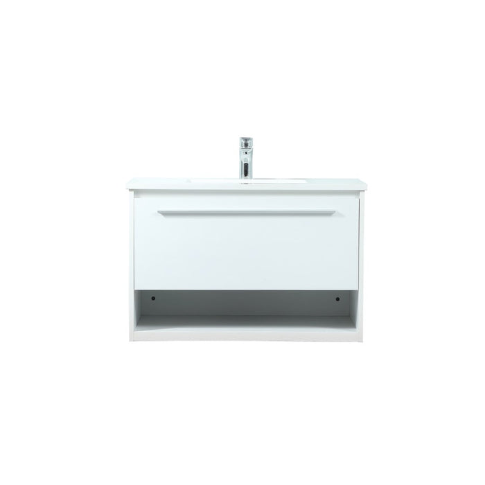 Elegant Kitchen/Bath Roman 30" Single Bathroom Vanity, White - VF43530MWH