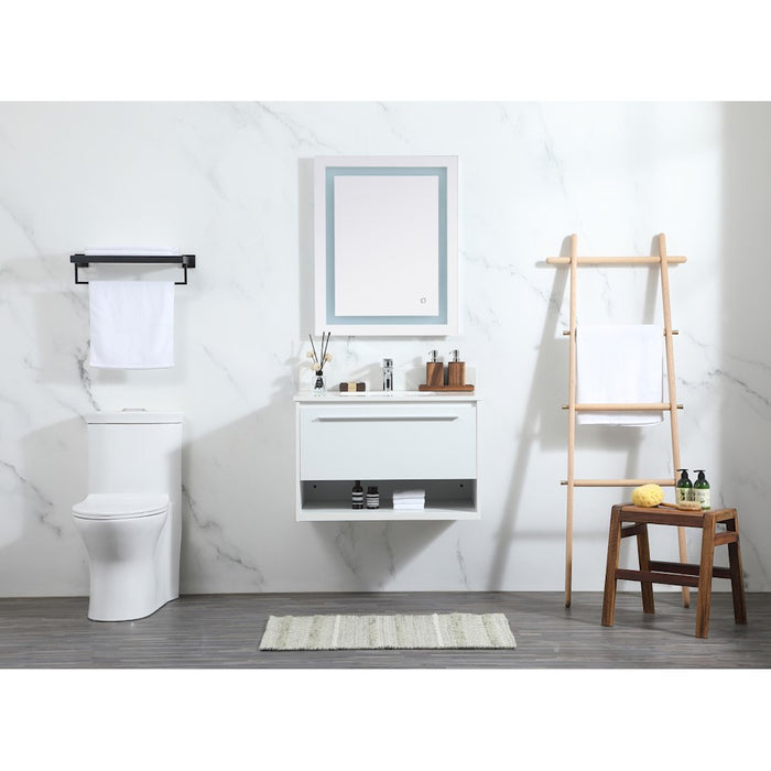 Elegant Kitchen/Bath Roman 30" Single Bathroom Vanity, White