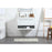 Elegant Roman 30" Single Bathroom Vanity, White/Backsplash
