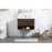 Elegant Roman 30" Single Bathroom Vanity, Walnut/Backsplash