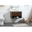 Elegant Roman 30" Single Bathroom Vanity, Walnut/Backsplash