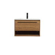 Elegant Kitchen/Bath Roman 30" Single Bathroom Vanity, Walnut Brown - VF43530WB