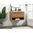 Elegant Kitchen/Bath Roman 30" Single Bathroom Vanity, Walnut Brown