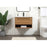 Elegant Roman 30" Single Bathroom Vanity, Walnut Brown/Backsplash
