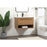 Elegant Roman 30" Single Bathroom Vanity, Walnut Brown/Backsplash