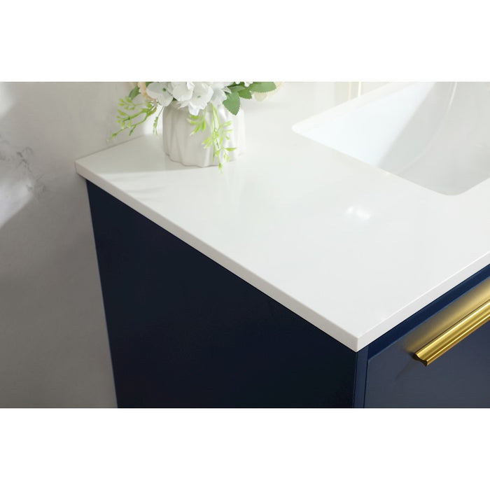 Elegant Kitchen/Bath Roman 36" Single Bathroom Vanity, Blue