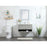 Elegant Roman 36" Single Bathroom Vanity, Blue/Backsplash
