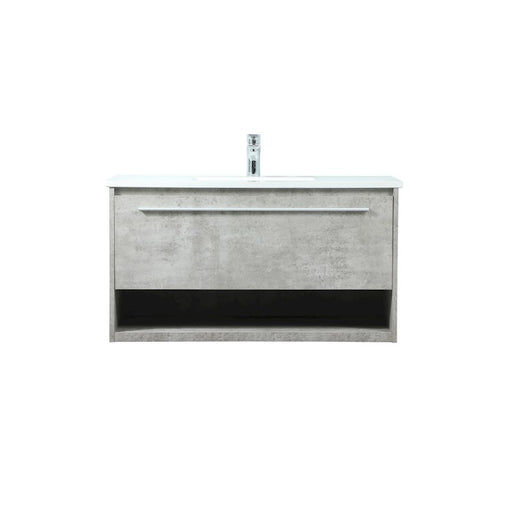 Elegant Roman 36" Single Bathroom Vanity, Concrete Grey - VF43536MCG