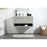 Elegant Roman 36" Single Vanity, Concrete Grey/Backsplash