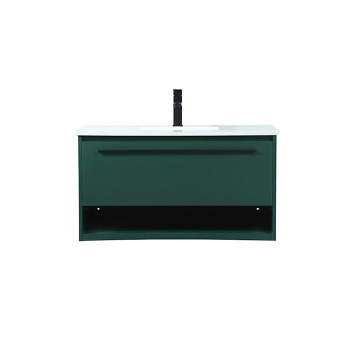 Elegant Kitchen/Bath Roman 36" Single Bathroom Vanity, Green - VF43536MGN