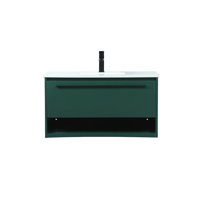 Elegant Kitchen/Bath Roman 36" Single Bathroom Vanity, Green - VF43536MGN