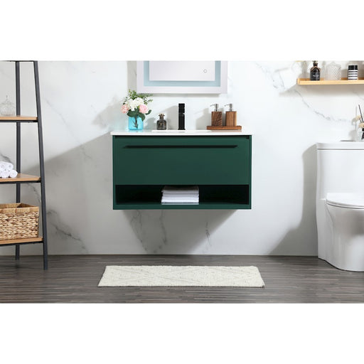 Elegant Kitchen/Bath Roman 36" Single Bathroom Vanity, Green