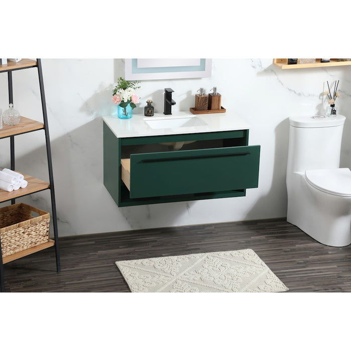 Elegant Kitchen/Bath Roman 36" Single Bathroom Vanity, Green
