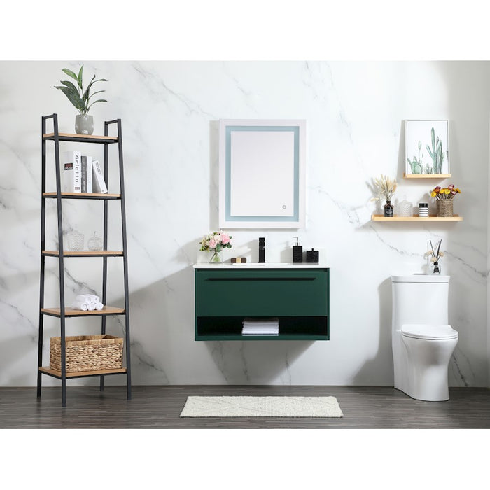 Elegant Kitchen/Bath Roman 36" Single Bathroom Vanity, Green