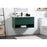 Elegant Roman 36" Single Bathroom Vanity, Green/Backsplash
