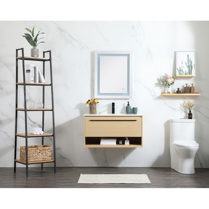 Elegant Roman 36" Single Bathroom Vanity, Green/Backsplash