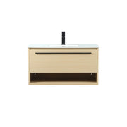 Elegant Kitchen/Bath Roman 36" Single Bathroom Vanity, Maple - VF43536MMP
