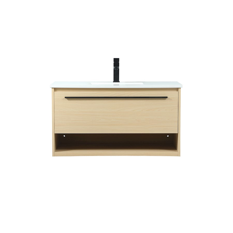 Elegant Kitchen/Bath Roman 36" Single Bathroom Vanity, Maple - VF43536MMP
