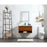 Elegant Roman 36" Single Bathroom Vanity, Maple/Backsplash