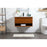 Elegant Kitchen/Bath Roman 36" Single Bathroom Vanity, Teak