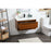Elegant Kitchen/Bath Roman 36" Single Bathroom Vanity, Teak