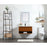 Elegant Kitchen/Bath Roman 36" Single Bathroom Vanity, Teak
