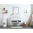 Elegant Roman 36" Single Bathroom Vanity, Teak/Backsplash