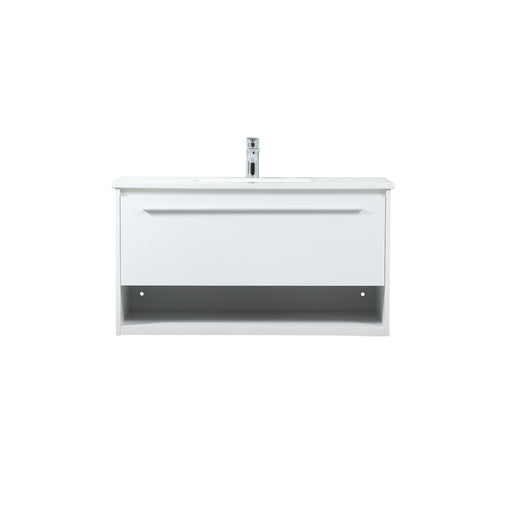 Elegant Kitchen/Bath Roman 36" Single Bathroom Vanity, White - VF43536MWH