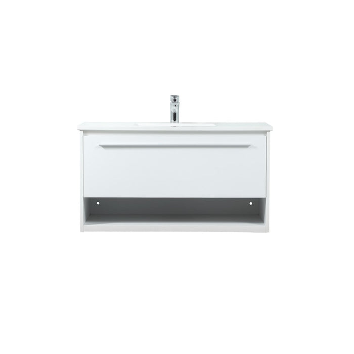 Elegant Kitchen/Bath Roman 36" Single Bathroom Vanity, White - VF43536MWH