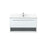 Elegant Roman 36" Single Bathroom Vanity, White/Backsplash - VF43536MWH-BS