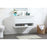 Elegant Roman 36" Single Bathroom Vanity, White/Backsplash