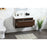 Elegant Roman 36" Single Bathroom Vanity, Walnut/Backsplash
