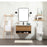 Elegant Roman 36" Single Bathroom Vanity, Walnut/Backsplash
