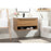 Elegant Roman 36" Single Bathroom Vanity, Walnut Brown/Backsplash