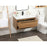 Elegant Roman 36" Single Bathroom Vanity, Walnut Brown/Backsplash