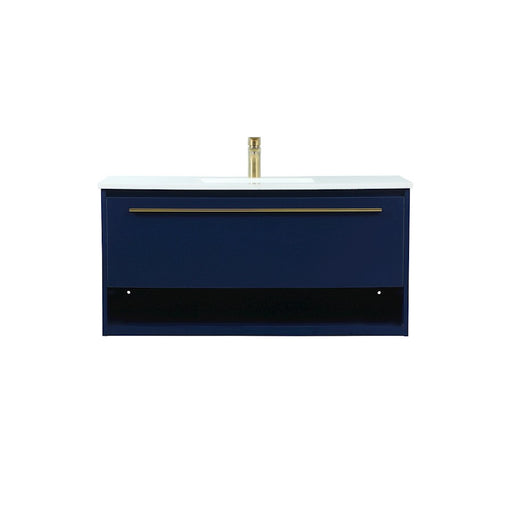 Elegant Kitchen/Bath Roman 40" Single Bathroom Vanity, Blue - VF43540MBL