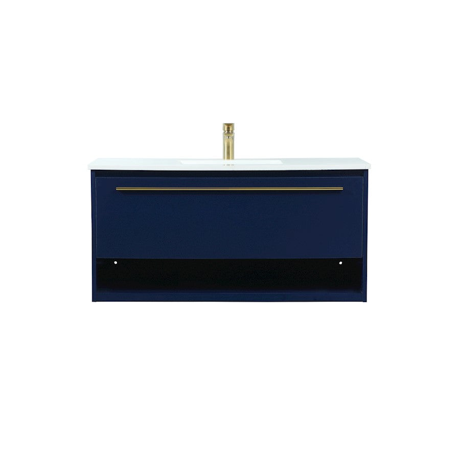 Elegant Kitchen/Bath Roman 40" Single Bathroom Vanity, Blue - VF43540MBL