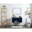 Elegant Kitchen/Bath Roman 40" Single Bathroom Vanity, Blue